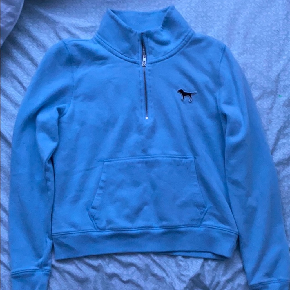 blue quarter zip